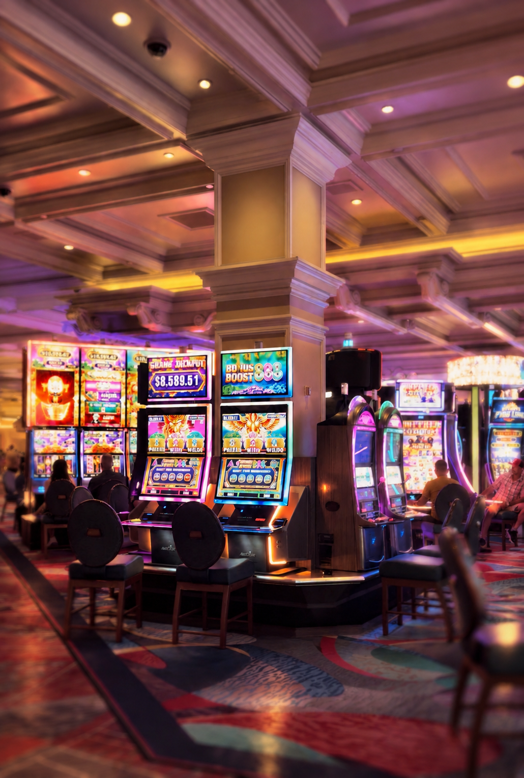 Spielautomaten in einem Casino in Las Vegas